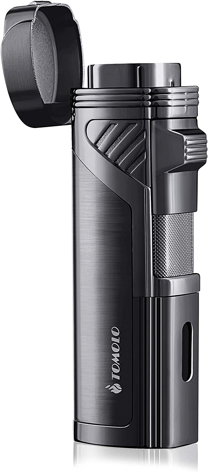 TOMOLO Quadruple Flame Butane Cigar Lighter