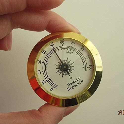 Mr. Bofly Round Golden Cigar humidor hygrometer